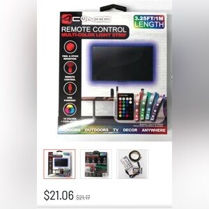 Aconic 3.25 feet LED remote light strip.